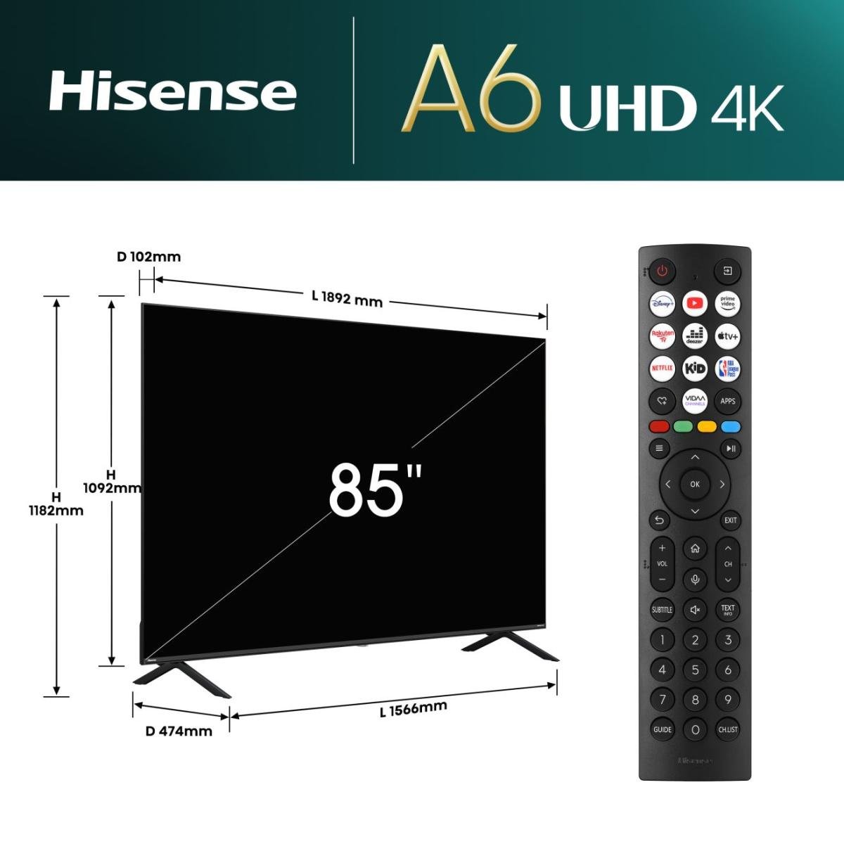 Hisense Smart TV A6N UHD 4K Hisense Smart TV A6N UHD 4K