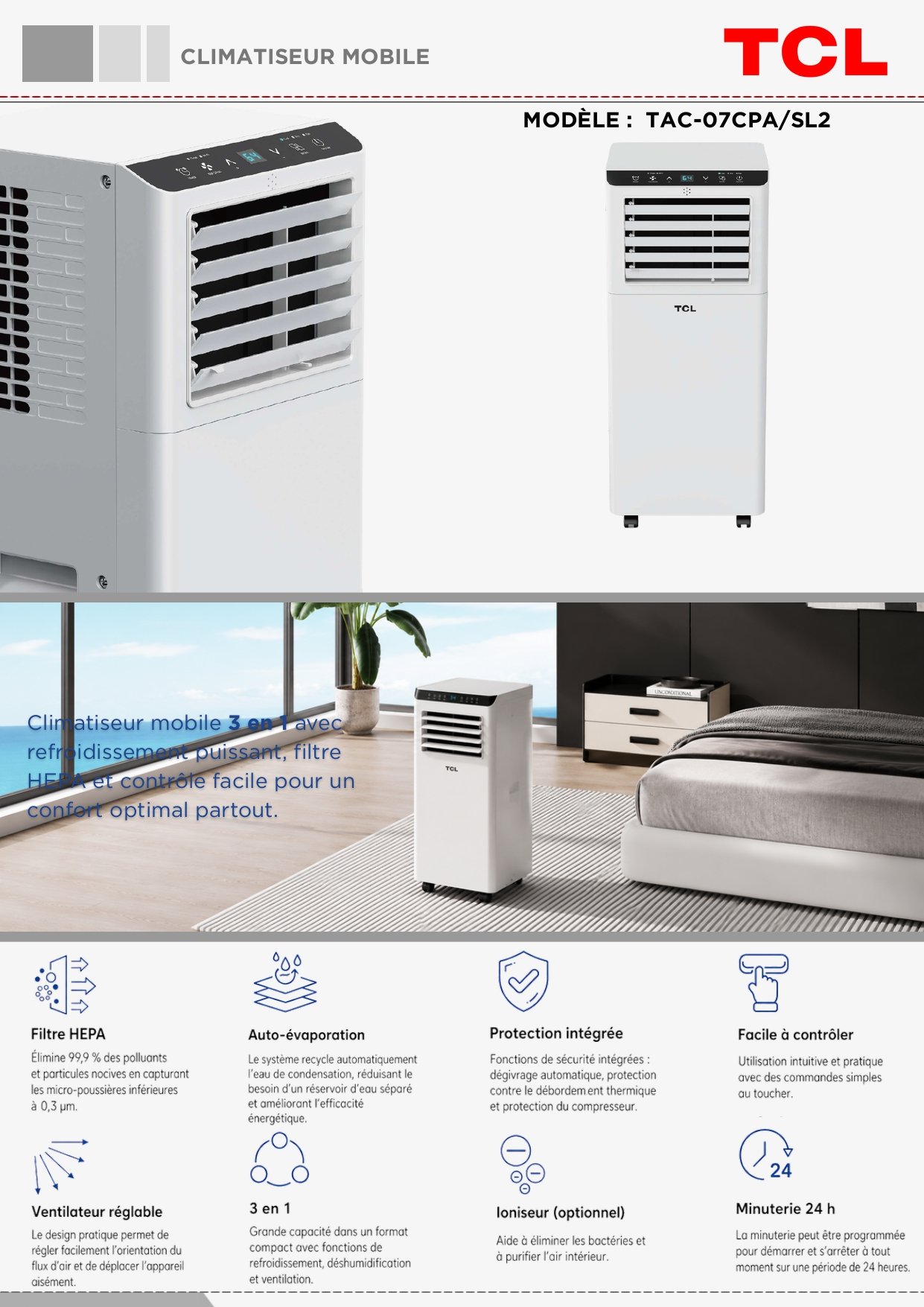 Climatiseur TCL TAC-07CPA/SL2